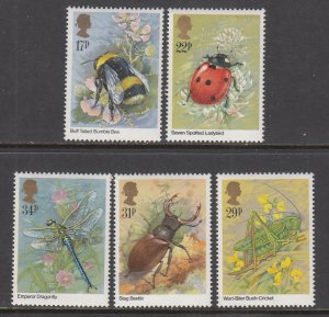 Great Britain 1098-1102 Insects MNH VF