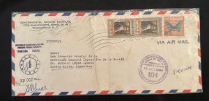 CM) 1964. ECUADOR. AIR MAIL ENVELOPE SENT ARGENTINA. MULTIPLE TRAP DOORS. XF