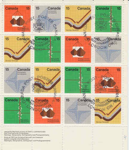 Canada 1972 Earth Sciences Sheetlet, #582-585 Used