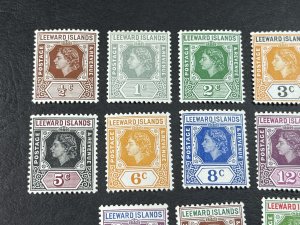 LEEWARD ISLANDS # 133-147-MINT/HINGED---COMPLETE SET---1954