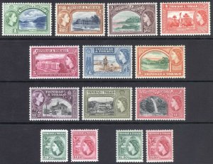 Trinidad 1953 1c-$4.80 QEII Pict SG 267-278a Sc 72-83a VLMM/MVLH Cat £50($66)