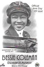 US 2956  FDC  Bessie Coleman, Daredevil Aviator.