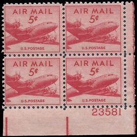 Scott C33 5c US Airmail DC-4 Skymaster PB/4 1947 Mint NH