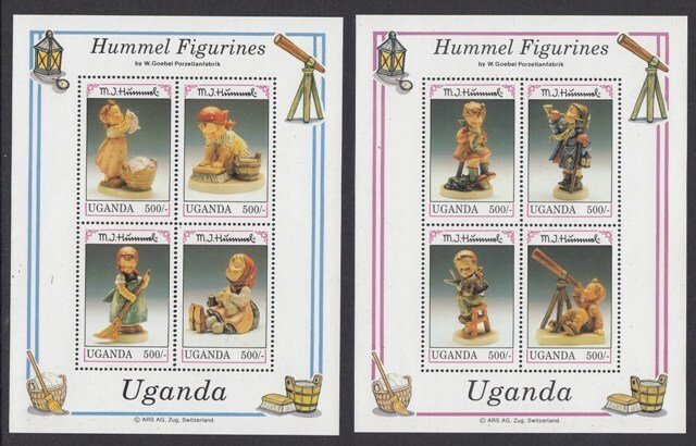 Uganda 1042-3 Hummel Figurines SS mnh