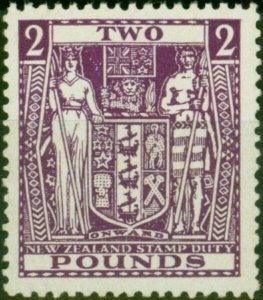 New Zealand 1946 £2 Bright Purple SGF206 V.F MNH