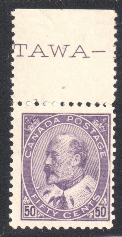 Canada #95 F-VF NH with upper margin C$2200,00 +++