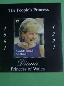 SCOTLAND STAMP- 1997-PRINCESS OF WALES- DIANA WITH THE PURPLE DRESS-MINT-NH  S/S