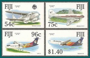 Fiji 1991 Air Pacific, Aircraft, MNH  #653-656,SG839-SG842