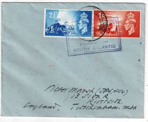 Tristan da Cunha 1949 boxed cachet on cover to England, SG C11