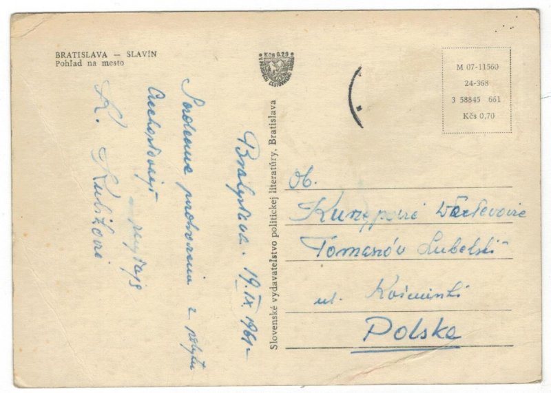 Czechoslovakia Slovakia 1961 Postcard Bratislava Slavin Military Cemetery