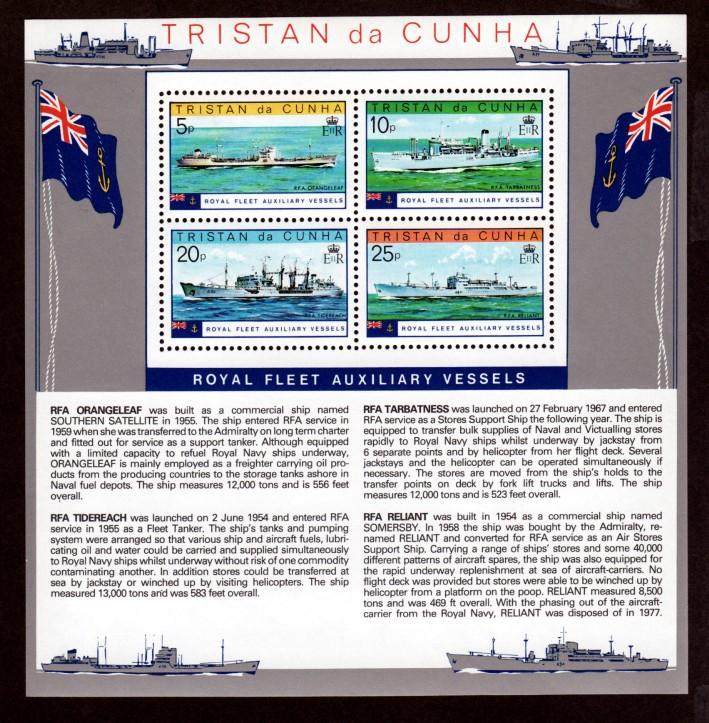 Tristan da Cunha 250a Mint NH MNH  Souvenir Sheet Royal Fleet!