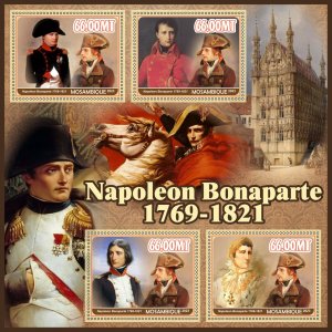 Stamps. Napoleon Bonaparte 2023 year 1+1 sheets perf Mozambique NEW