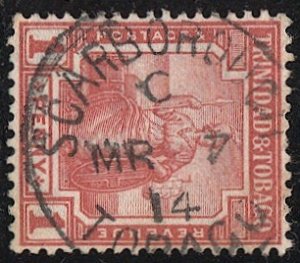 TRINIDAD & TOBAGO 1913  Sc 2  1d  Used, Scarborough 1914 postmark/cancel