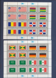 UN -FLAG SHEETS - Scott450-465 - 1985 - two scans 