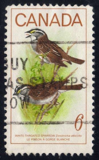 Canada #496 White-throated Sparrows, used (0.20)