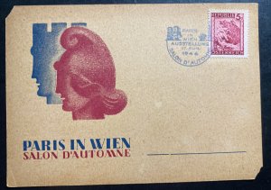 1946 Vienna Austria First Day Postcard Cover FDC Paris In Vienna Exhibition