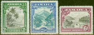 Jamaica 1932 set of 3 SG111-113 Fine Lightly Mtd Mint