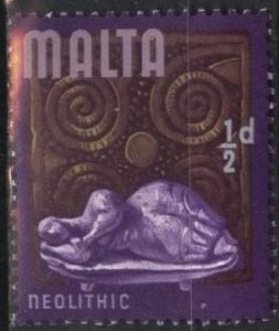 Malta 312 (mnh) ½p Neolithic sculpture (1965)