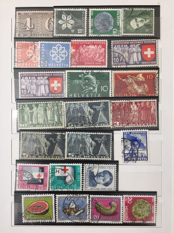 Switzerland 1940s/90 Charity + Sheets Used (120+Items) CP2353