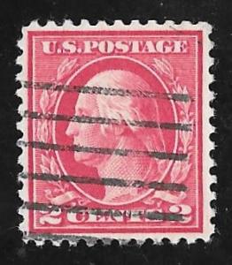 499 2 cent SUPER FANCY Washington, Dark Rose type 1 Stamp used EGRADED VF 80