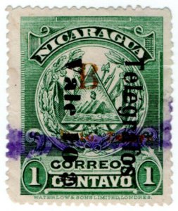 (I.B) Nicaragua Telegraphs : 10c on 1c Overprint (Zelaya)