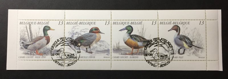 Belgium 1989 #1324a Unfolded booklet, Used/First day cancel