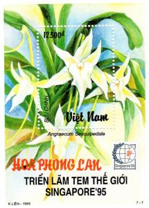 Vietnam 1995  Sc#2554 Orchids/Singapore'95 Souvenir Sheet (1) MNH