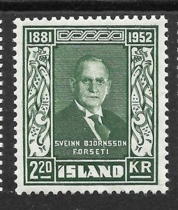 Doyle's_Stamps: Iceland 1952 Scott #274* to #277* LH set cv $58.75