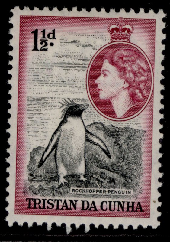 TRISTAN DA CUNHA QEII SG16, 1½d black & reddish purple, M MINT. 