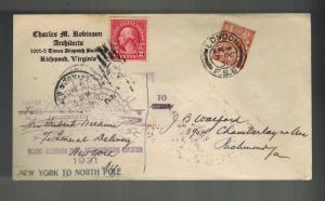 1931 London England to USA Cover Hubert Wilkins North Pole Submarine Expedition