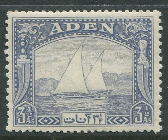 ADEN - Scott 7 - Definitive Issue - 1937 - MVLH - Single 3.1/2a Stamp