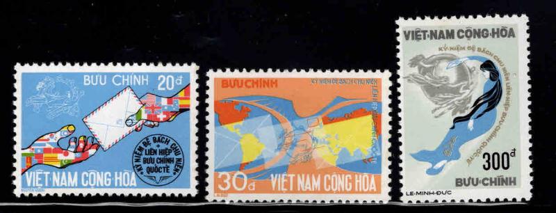 South Vietnam Scott 493-495 MNH** 1974 UPU stamp set