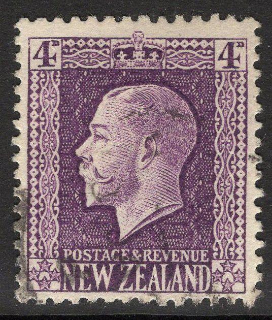 NEW ZEALAND SG422e 1916 4d BRIGHT VIOLET p14x14½ USED