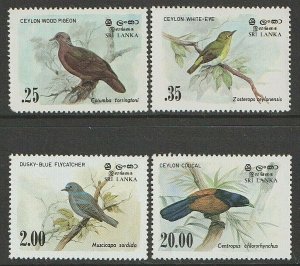 EDSROOM-7387 Sri Lanka 691-94 MNH 1983 Complete Birds CV$6