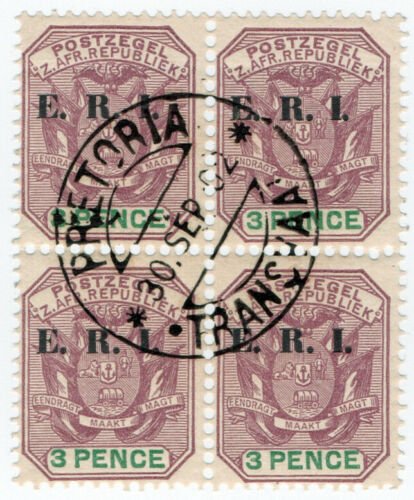 (I.B) Transvaal Postal : ERI Overprint 3d 