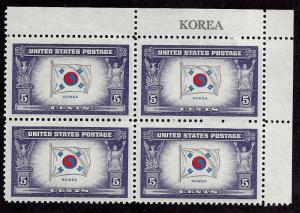 921 Mint,OG,NH... Plate Block of 4