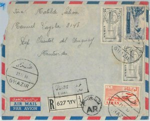 74931 - LEBANON - POSTAL HISTORY - REGISTERED COVER from GHAZIR  to the USA 1959