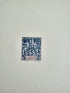 Stamps French Guiana Scott #39 h