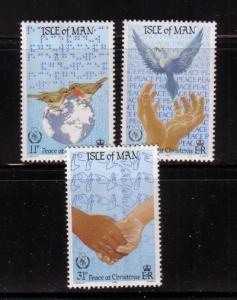 Isle of Man Sc 318-20 1986 Christmas stamps NH