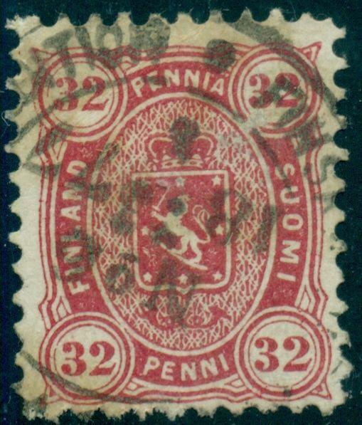 FINLAND #23 (18S) 32p carmine, used, VF, Scott $60.00