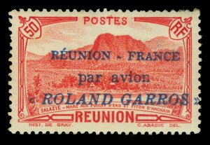 French Colonies - REUNION Is. 1937 AIRMAIL Roland Garros flight Sc# C1 mint MH
