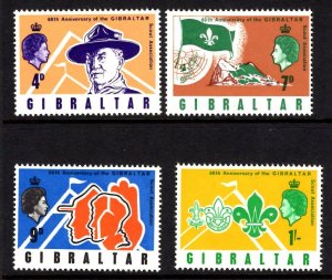 Gibraltar #209-212, MNH, Boy Scounts