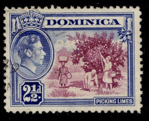 DOMINICA GVI SG103, 2½ purple & bright blue, FINE USED.