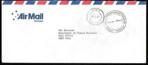 NEW HEBRIDES VANUATU 1991 Offical cover ex Santo : Local Council frank.....33623