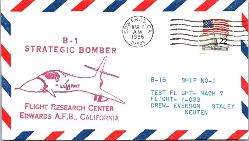 3.7.1986 - B1 Strategic Bomber / B-1B Ship #1 - Edwards, CA - F38753 