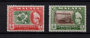 Malaysia Trengganu 1957 $2 & $5 mint LHM SG98-99 WS36287