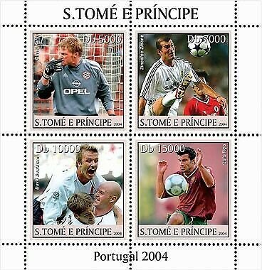 S. TOME & PRINCIPE 2004 - Soccer/Football Portugal 2004 4v. MNH 