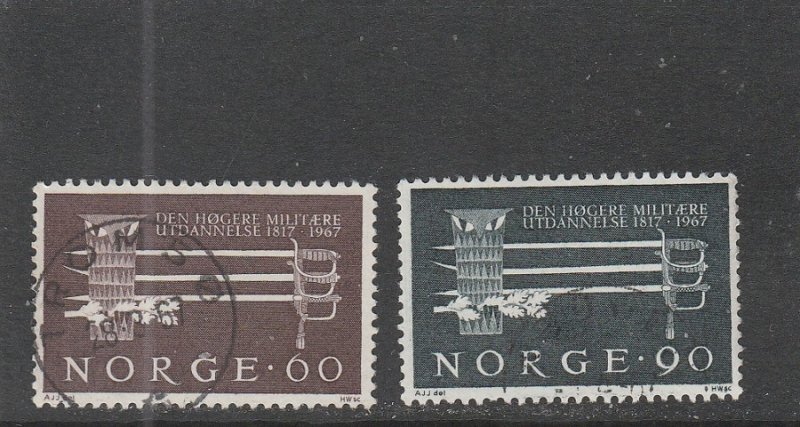 Norway  Scott#  502-503  Used  (1967 Higher Military Training)