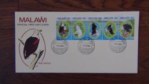 Malawi 1983 African Fish Eagle set on First Day Cover