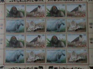 ​UNITED NATION-1993-SC# 228a ENDANGERED SPECIES-OFFICE IN GENEVA-MNH SHEET VF